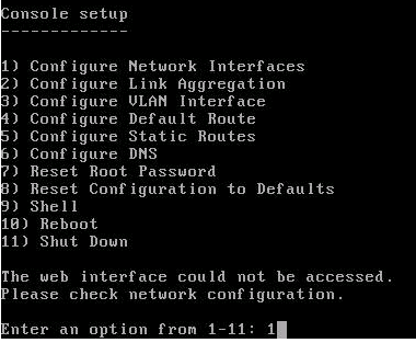 FreeNAS Config Static IP