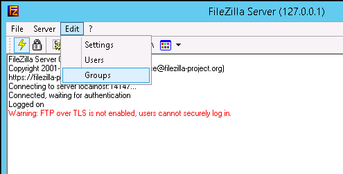 คลังความรู้ - Filezilla Server User Config บริการ Dedicated Server,  Co-Location, Vps, Firewall, Ips, Ids, Ddos