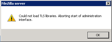 Could not load TLS libraries