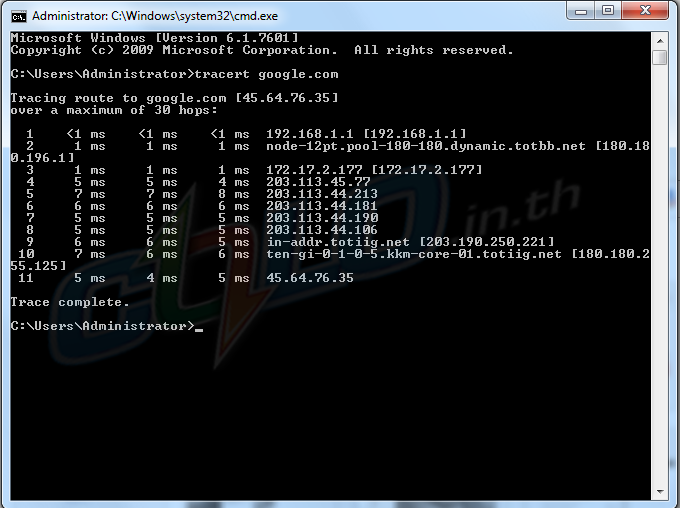 traceroute