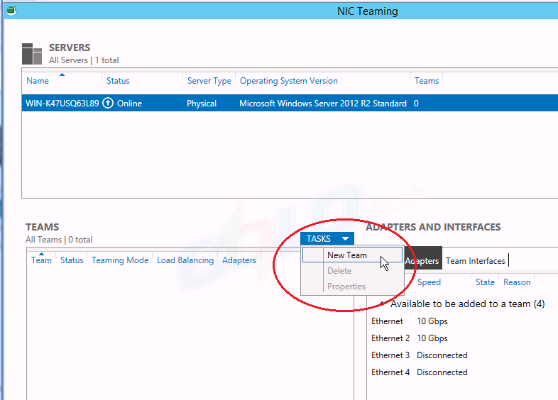 Windows 2012 Teaming