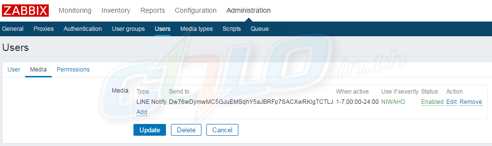 Zabbix LINE Notify